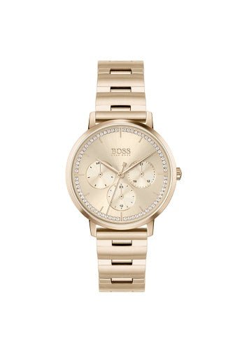 Hugo Boss Prima Gold Dial Gold Steel Strap Watch for Women - 1502571 Buy Now By Hugo Boss
