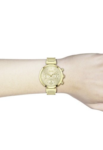 Hugo Boss Flawless Gold Dial Gold Steel Strap Watch for Women - 1502532 Buy Now By Hugo Boss