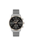 Hugo Boss Associate Black Dial Silver Mesh Bracelet Watch for Men - 1513805 Buy Now By Hugo Boss