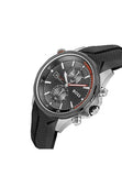 Hugo Boss Globetrotter Grey Dial Black Silicone Strap Watch for Men - 1513931 Buy Now By Hugo Boss
