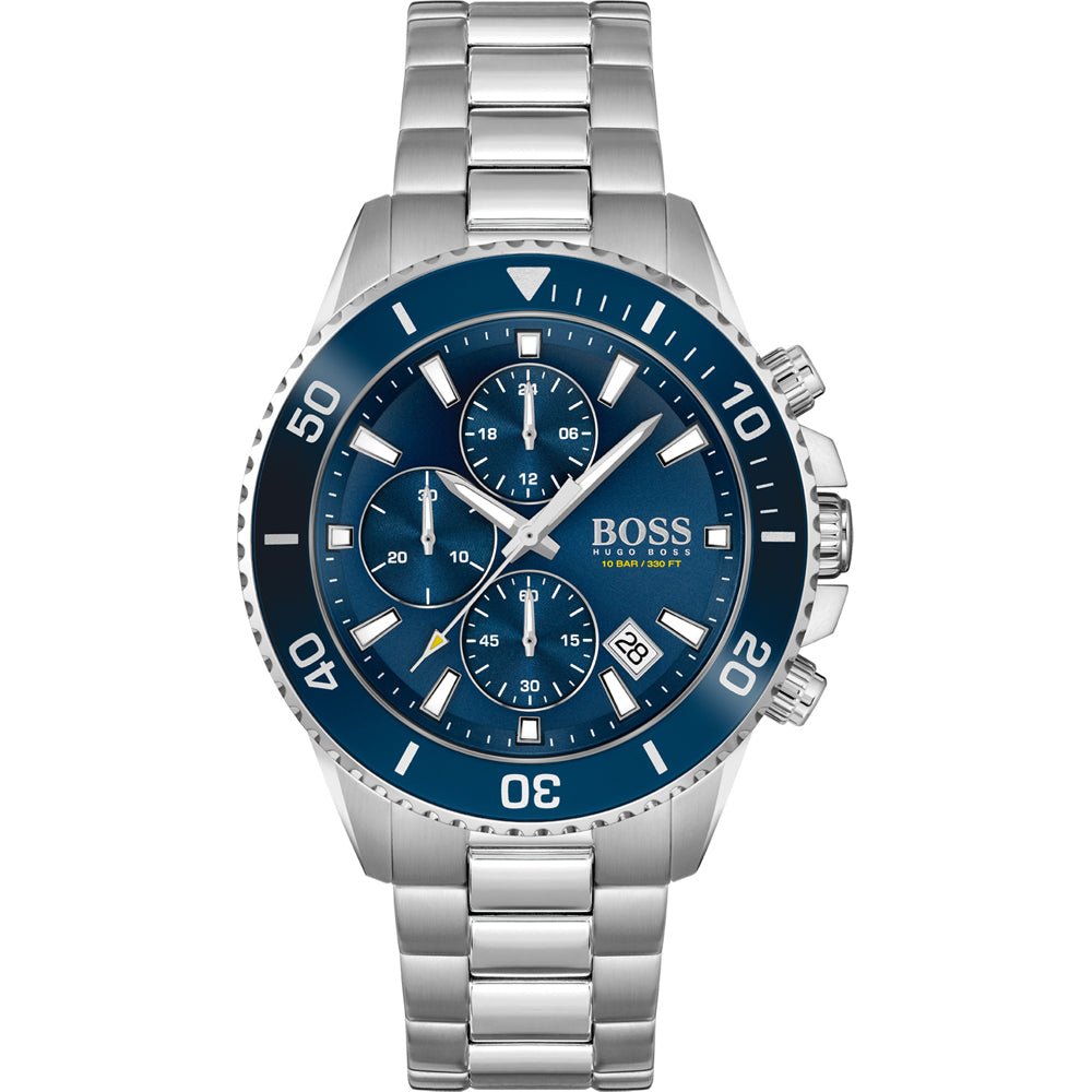 Hugo Boss Admiral Blue Dial Silver Steel Strap Watch for Men - 1513907 Buy Now By Hugo Boss