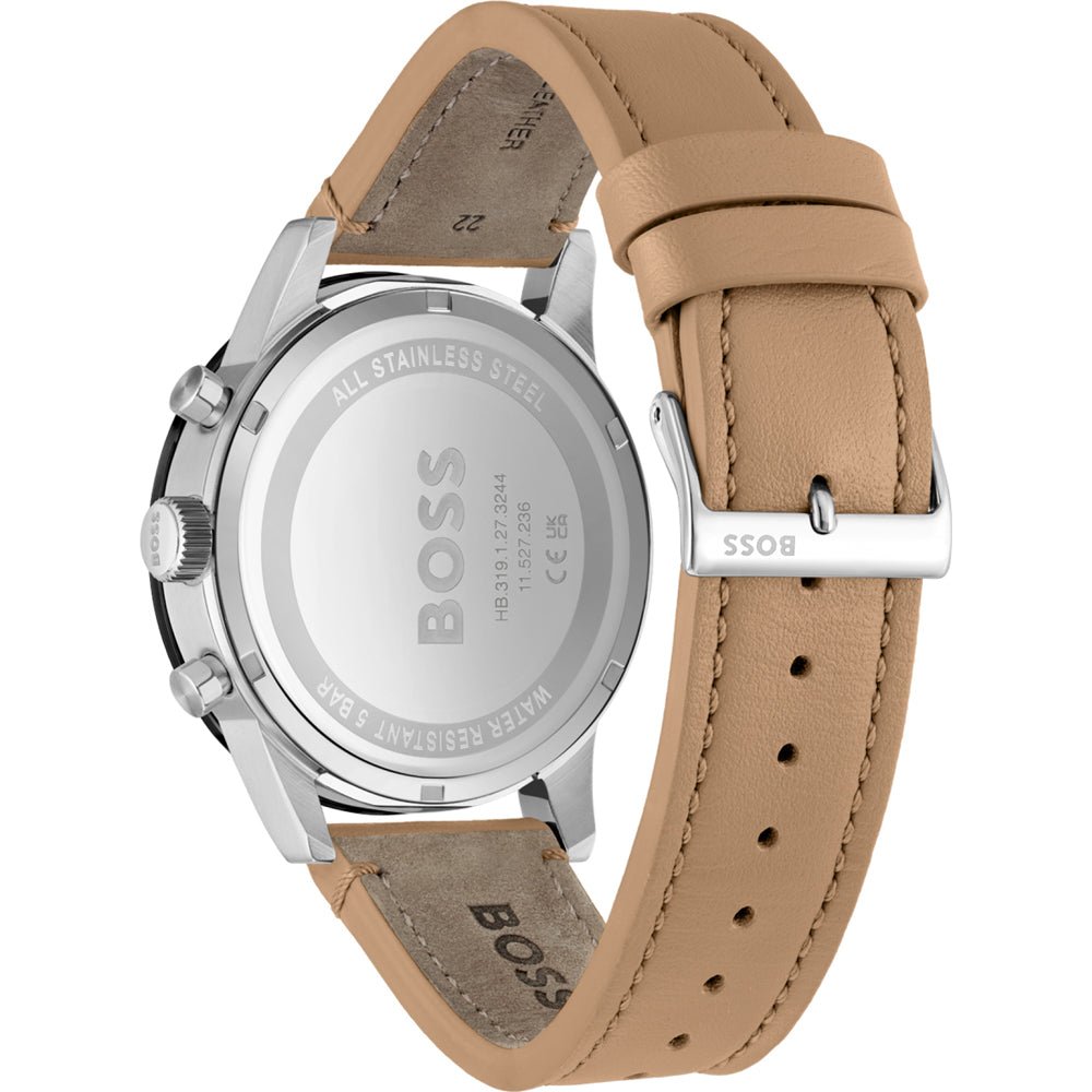 Hugo Boss Allure Black Dial Brown Leather Strap Watch for Men - 1513964 Buy Now By Hugo Boss