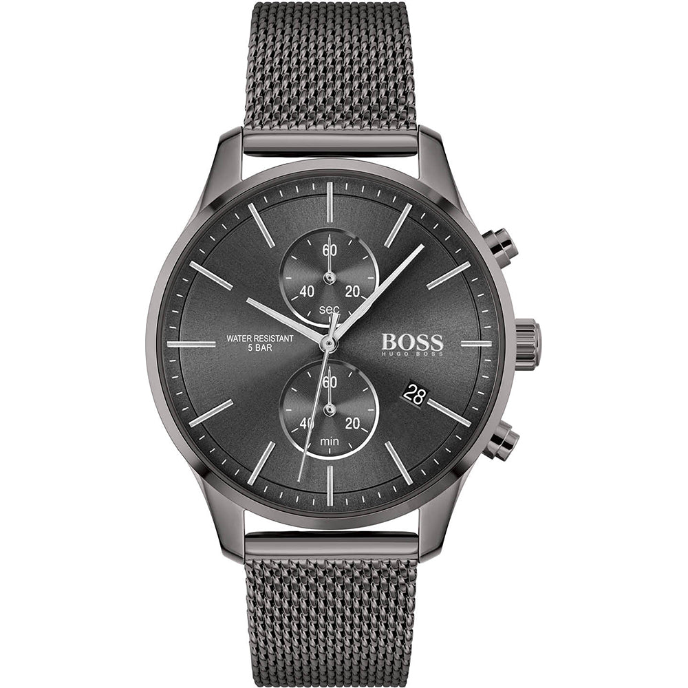 Hugo Boss Associate Grey Dial Grey Mesh Bracelet Watch for Men - 1513870 Buy Now By Hugo Boss