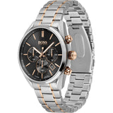 Hugo Boss Champion Chronograph Black Dial Two Tone Steel Strap Watch for Men - 1513819 Buy Now By Hugo Boss