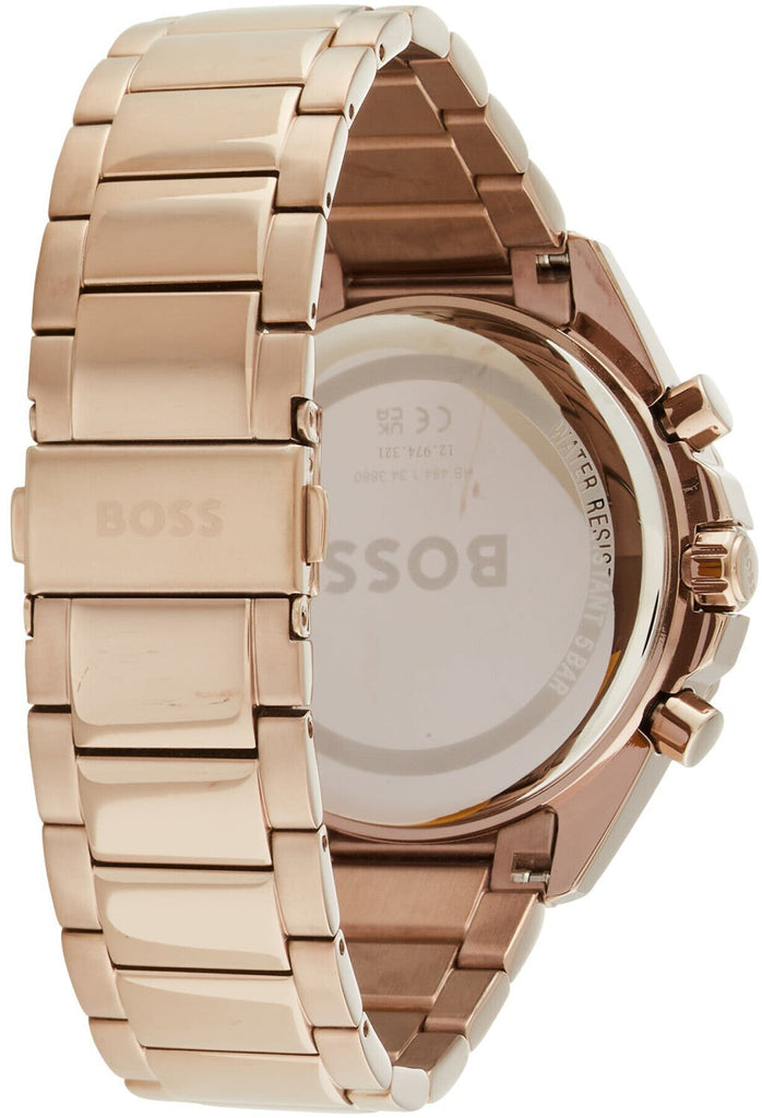 Hugo Boss Classic Chronograph Green Dial Beige Gold Steel Strap Watch For Men - 1514019 Buy Now By Hugo Boss