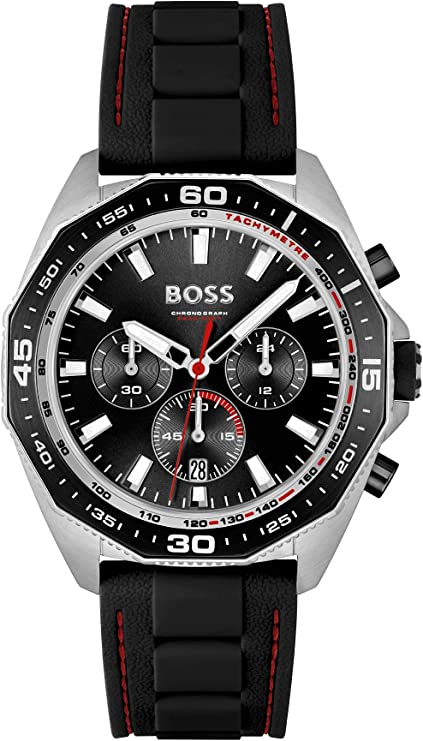 Hugo Boss Energy Chronograph Black Dial Black Silicon Strap Watch For Men - 1513969 Buy Now By Hugo Boss