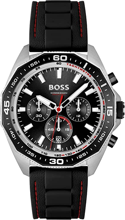 Hugo Boss Energy Chronograph Black Dial Black Silicon Strap Watch For Men - 1513969 Buy Now By Hugo Boss