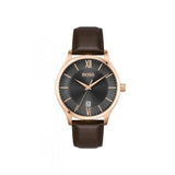 Hugo Boss Ambassador Grey Dial Brown Leather Strap Watch for Men - 1513387 Buy Now By Hugo Boss
