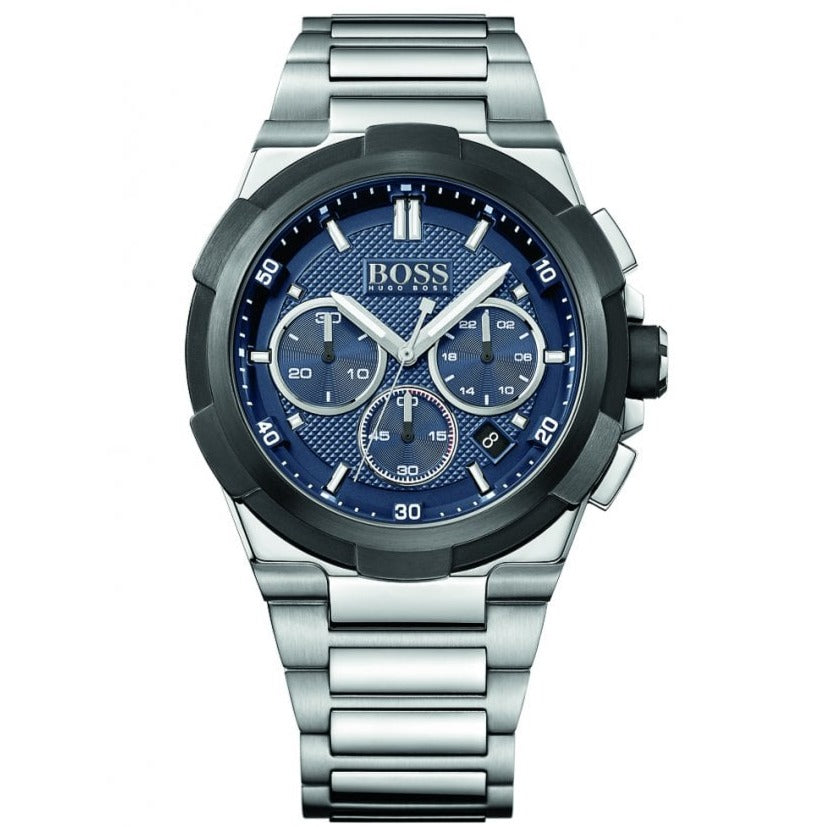 Hugo Boss Supernova Chronograph Blue Dial Silver Steel Strap Watch for Men - 1513360 Buy Now By Hugo Boss