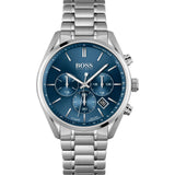 Hugo Boss Champion Blue Dial Silver Steel Strap Watch for Men - 1513818 Buy Now By Hugo Boss