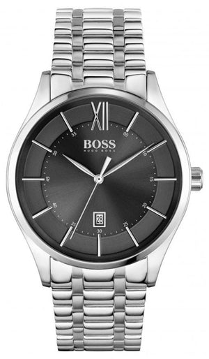 Hugo Boss Governer Black Dial Silver Steel Strap Watch for Men - 1513488 Buy Now By Hugo Boss