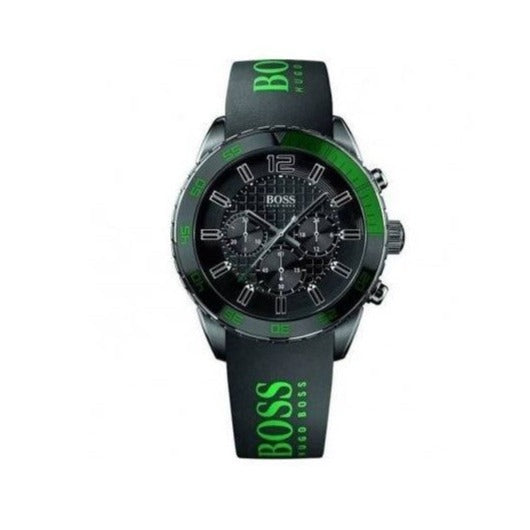 Hugo Boss Aeroliner Chronograph Black Dial Green Rubber Strap Watch For Men - HB1512847 Buy Now By Hugo Boss