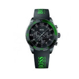 Hugo Boss Aeroliner Chronograph Black Dial Green Rubber Strap Watch For Men - HB1512847 Buy Now By Hugo Boss