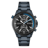Hugo Boss Globetrotter Black Dial Black Steel Strap Watch for Men - 1513824 Buy Now By Hugo Boss