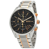 Hugo Boss Grand Prix Black Dial Two Tone Steel Strap Watch for Men - 1513473 Buy Now By Hugo Boss