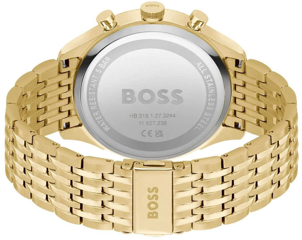 Hugo Boss Gregor Chronograph Grey Dial Gold Steel Strap Watch For Men - 1514051 Buy Now By Hugo Boss