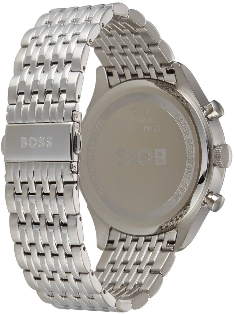 Hugo Boss Gregor Chronograph Black Dial Silver Steel Strap Watch For Men - 1514082 Buy Now By Hugo Boss