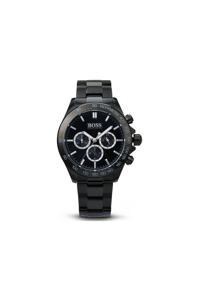 Hugo Boss Ikon Chronograph Black Dial Black Steel Strap Watch for Men - 1512961 Buy Now By Hugo Boss