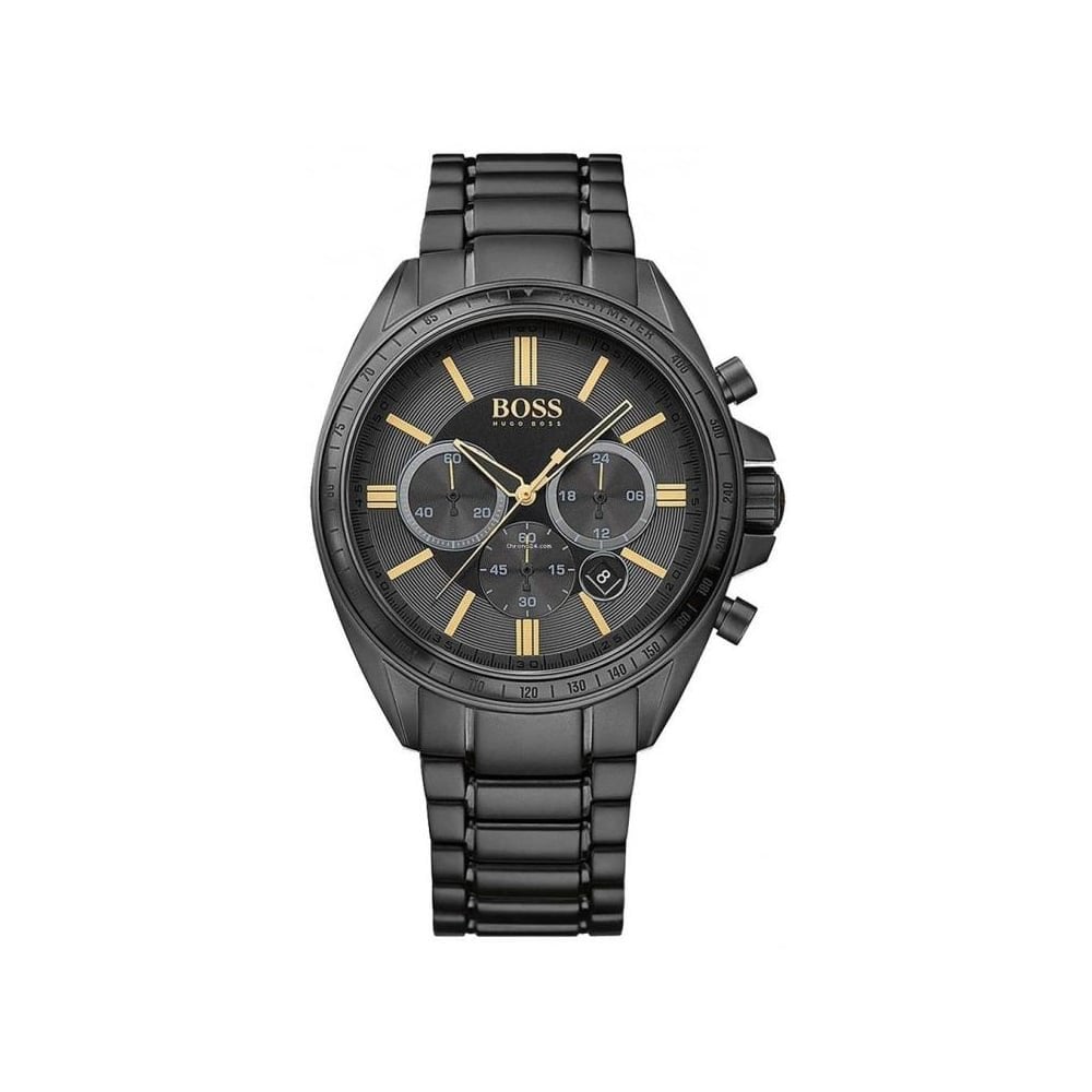 Hugo Boss Driver Black Dial Black Steel Strap Watch for Men - 1513277 Buy Now By Hugo Boss