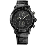 Hugo Boss Rafale Chronograph Black Dial Black Leather Strap Watch For Men - 1513389 Buy Now By Hugo Boss