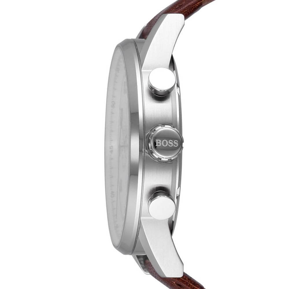 Hugo Boss Navigator White Dial Brown Leather Strap Watch for Men - 1513495 Buy Now By Hugo Boss