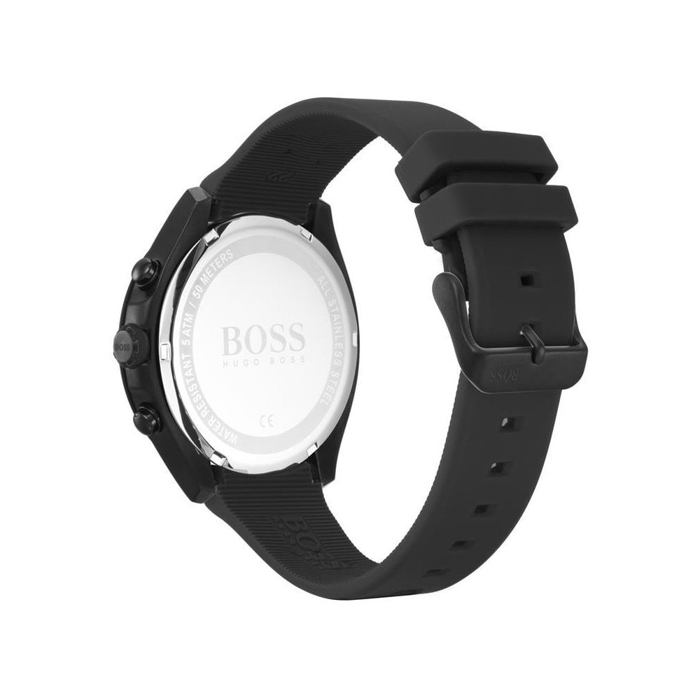 Hugo Boss Velocity Black Dial Black Rubber Strap Watch for Men - 1513720 Buy Now By Hugo Boss