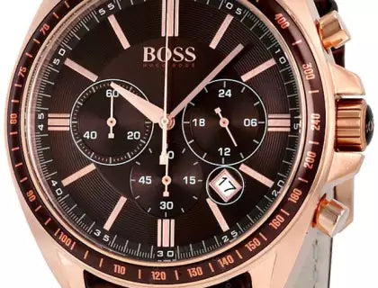 Hugo Boss Driver Chronograph Brown Dial Brown Leather Strap Watch For Men - HB1513093 Buy Now By Hugo Boss