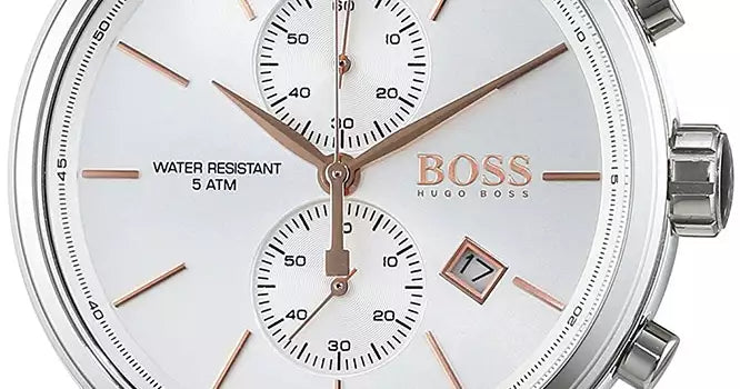 Hugo Boss Jet Chronograph Quartz Silver Dial Brown Leather Strap Watch For Men - HB1513280 Buy Now By Hugo Boss