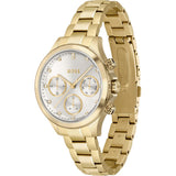 Hugo Boss Hera White Dial Gold Steel Strap Watch for Women - 1502628 Buy Now By Hugo Boss
