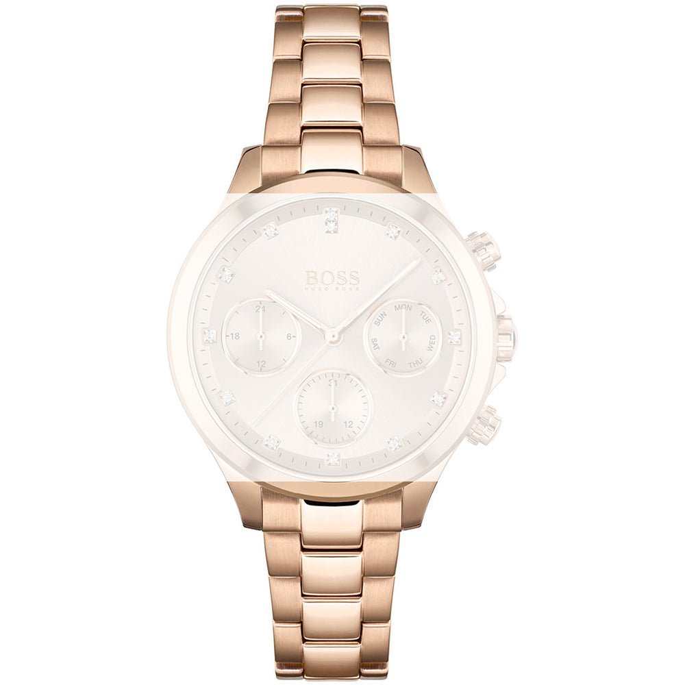 Hugo Boss Carnation Gold Dial Gold Steel Strap Watch for Women - 1502592 Buy Now By Hugo Boss