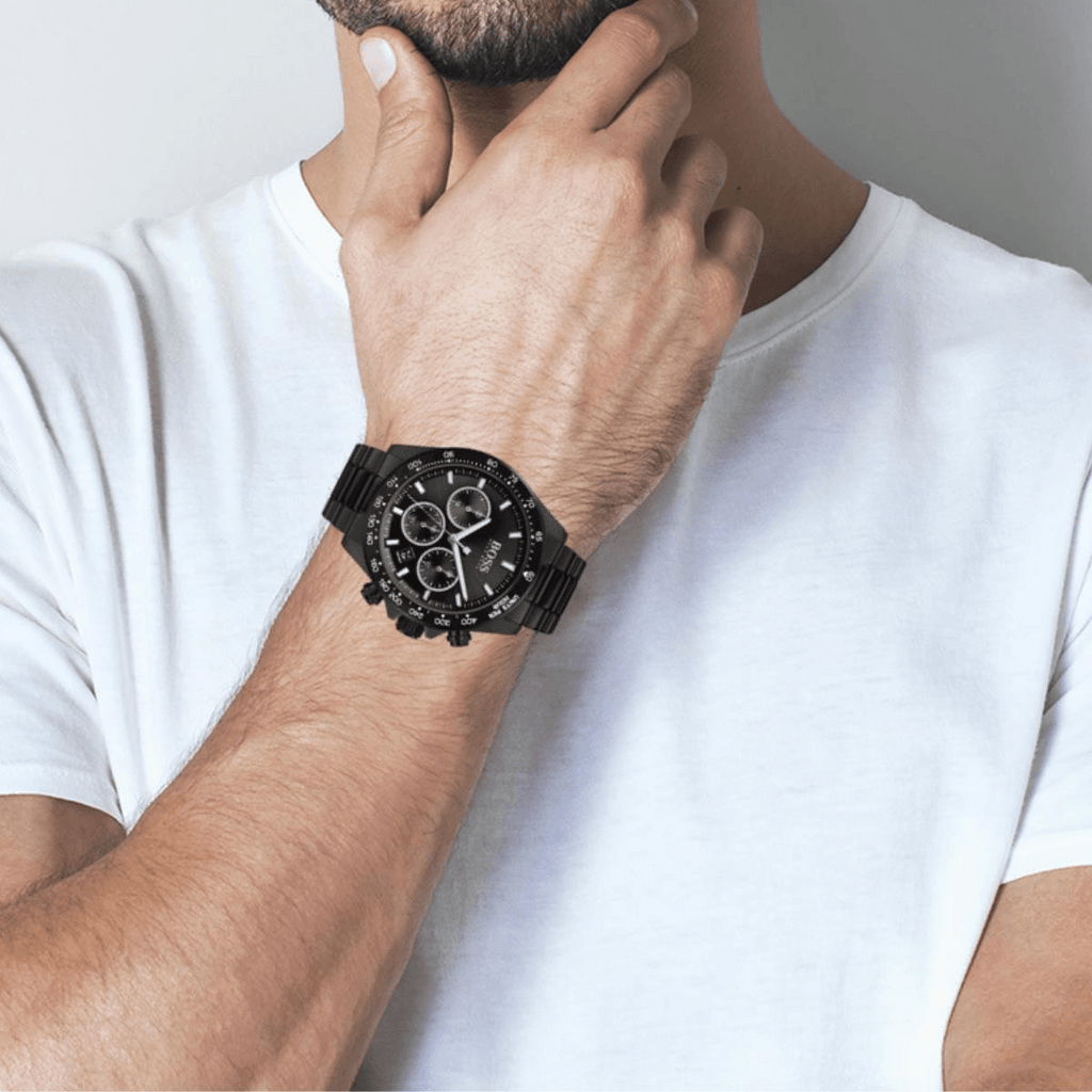 Hugo Boss Hero Black Dial Black Steel Strap Watch for Men - 1513754 Buy Now By Hugo Boss