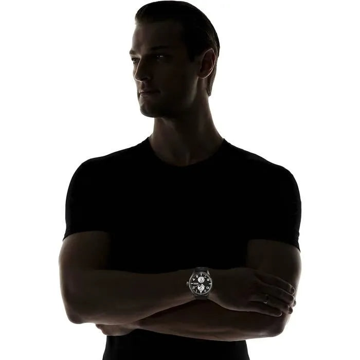 Hugo Boss Aeroliner Maxx Quartz Black Dial Black Nylon Strap Watch For Men - HB1513086 Buy Now By Hugo Boss