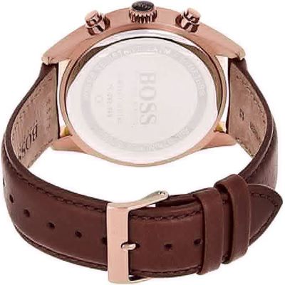 Hugo Boss Grand Prix Blue Dial Brown Leather Strap Watch for Men - 1513604 Buy Now By Hugo Boss
