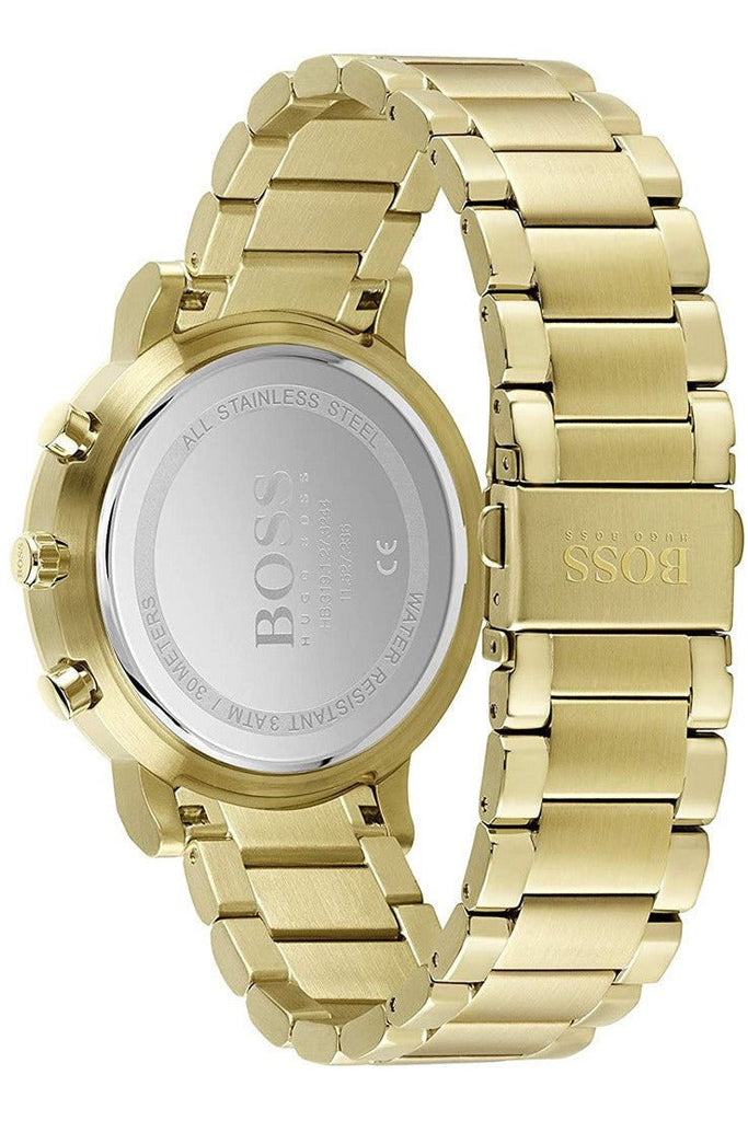 Hugo Boss Integrity Chronograph Grey Dial Gold Steel Strap Watch for Men - 1513781 Buy Now By Hugo Boss
