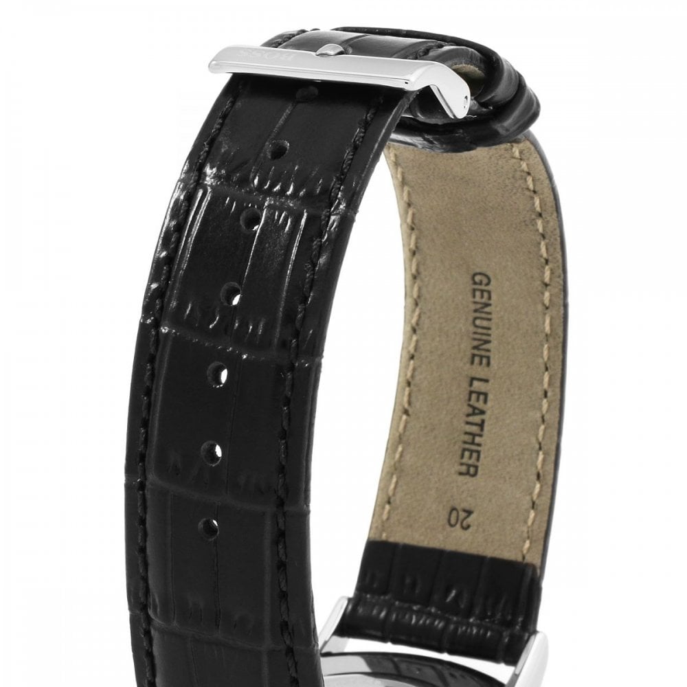 Hugo Boss Jackson Black Dial Black Leather Strap Watch for Men - 1513369 Buy Now By Hugo Boss