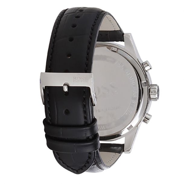 Hugo Boss Jet Silver Dial Black Leather Strap Watch for Men - 1513282 Buy Now By Hugo Boss