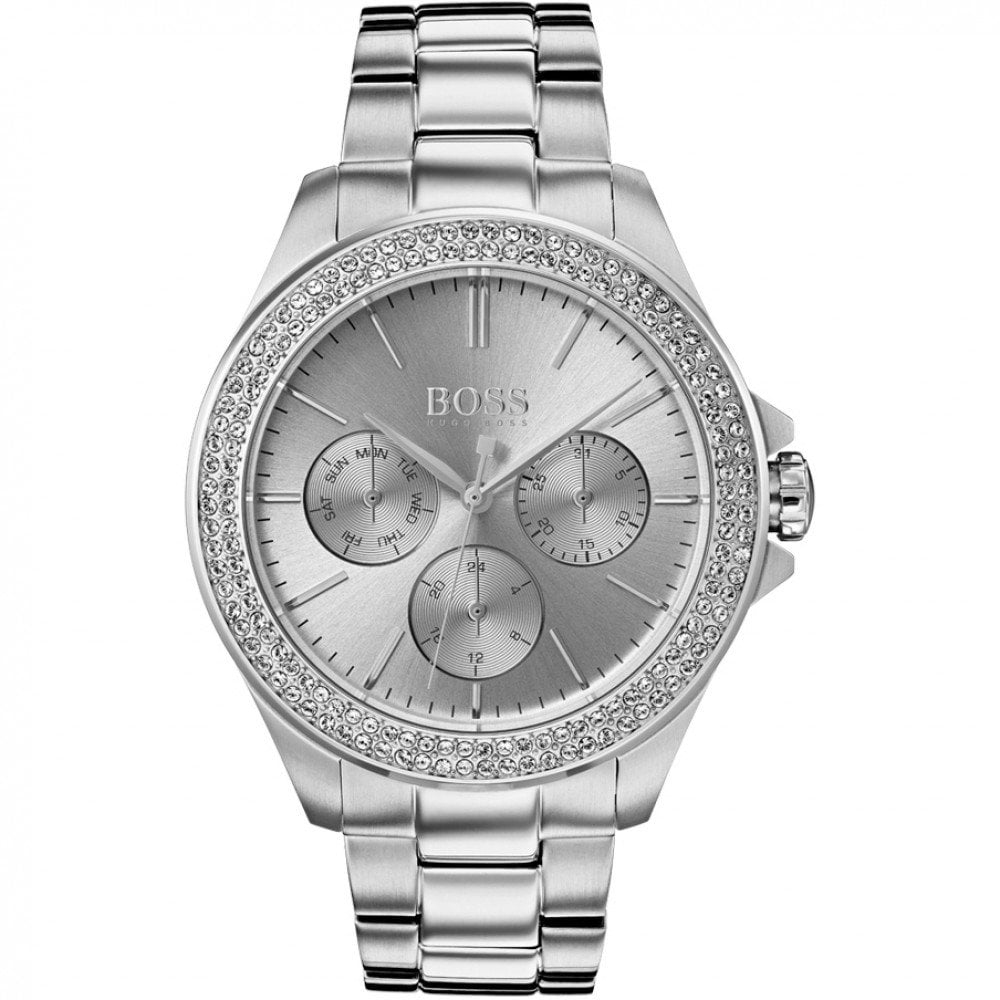 Hugo Boss Premiere Silver Dial Silver Steel Strap Watch for Women - 1502442 Buy Now By Hugo Boss
