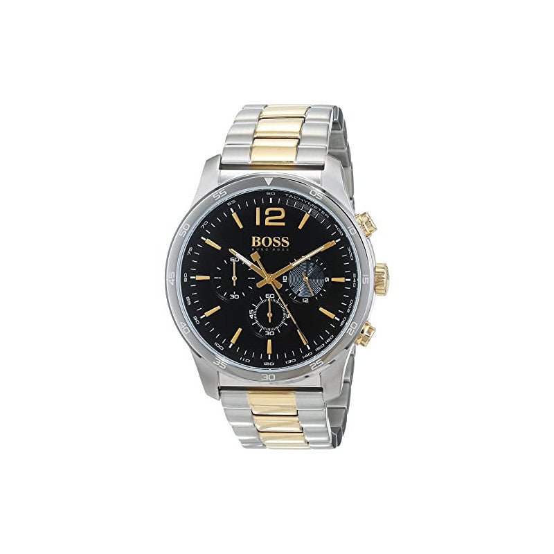 Hugo Boss Professional Black Dial Two Tone Steel Strap Watch for Men - 1513529 Buy Now By Hugo Boss