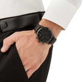 Hugo Boss Blackout Chronograph Black Dial Black Leather Strap Watch For Men - HB1512567 Buy Now By Hugo Boss