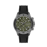 Hugo Boss Admiral Green Dial Black Silicon Rubber Strap Watch for Men - 1513967 Buy Now By Hugo Boss