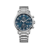 Hugo Boss Aeroliner Blue Dial Silver Steel Strap Watch for Men - 1513183 Buy Now By Hugo Boss