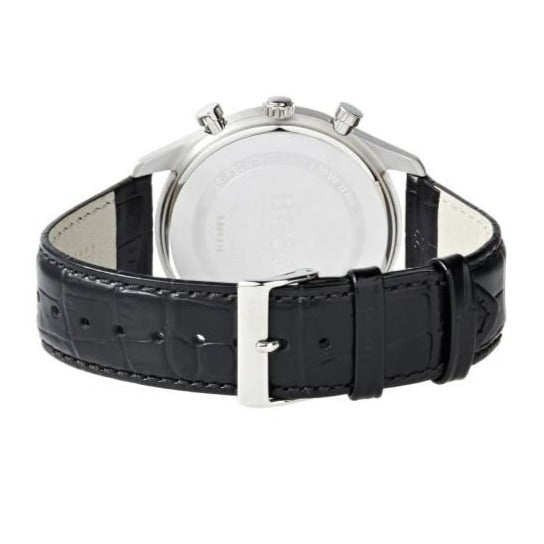Hugo Boss Ambassador Chronograph Quartz Black Dial Black Leather Strap Watch For Men - HB1513194 Buy Now By Hugo Boss