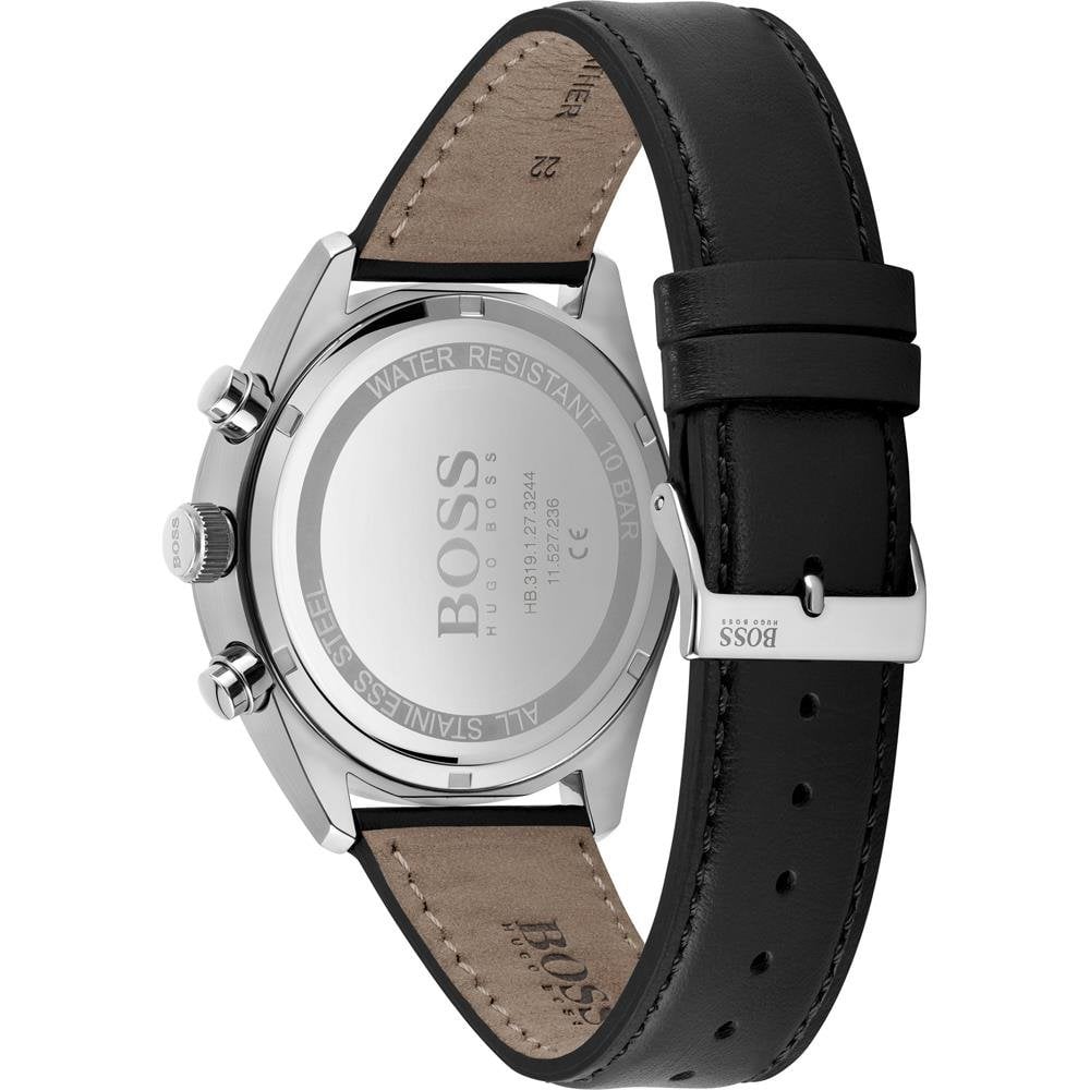 Hugo Boss Champion Black Dial Black Leather Strap Watch for Men - 1513816 Buy Now By Hugo Boss