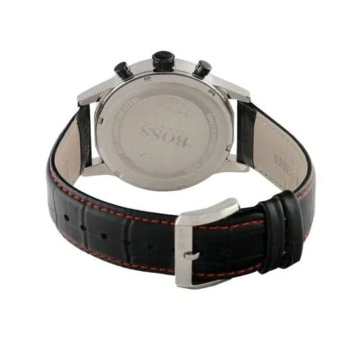 Hugo Boss Aeroliner Black Dial Black Leather Strap Watch for Men - 1512631 Buy Now By Hugo Boss