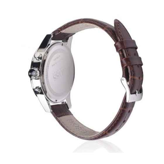Hugo Boss Jet Chronograph Quartz Silver Dial Brown Leather Strap Watch For Men - HB1513280 Buy Now By Hugo Boss