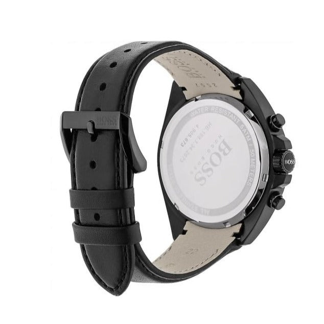 Hugo Boss Driver Chronograph Black Dial Black Leather Strap Watch For Men - HB1513061 Buy Now By Hugo Boss