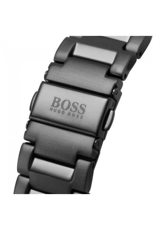 Hugo Boss Globetrotter Black Dial Black Steel Strap Watch for Men - 1513825 Buy Now By Hugo Boss