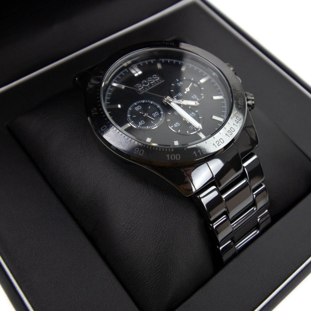 Hugo Boss Talent Black Ceramic Dial Black Steel Strap Watch for Men - 1513581 Buy Now By Hugo Boss