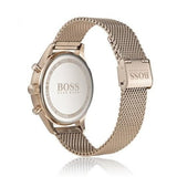 Hugo Boss Companion Quartz Black Dial Rose Gold Mesh Bracelet Watch For Men - HB1513548 Buy Now By Hugo Boss