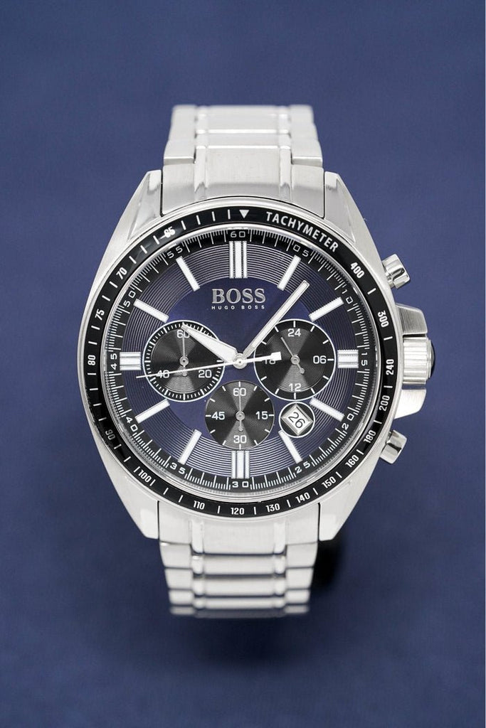 Hugo Boss Chronograph Driver Blue Dial Silver Steel Strap Watch for Men - 1513081 Buy Now By Hugo Boss